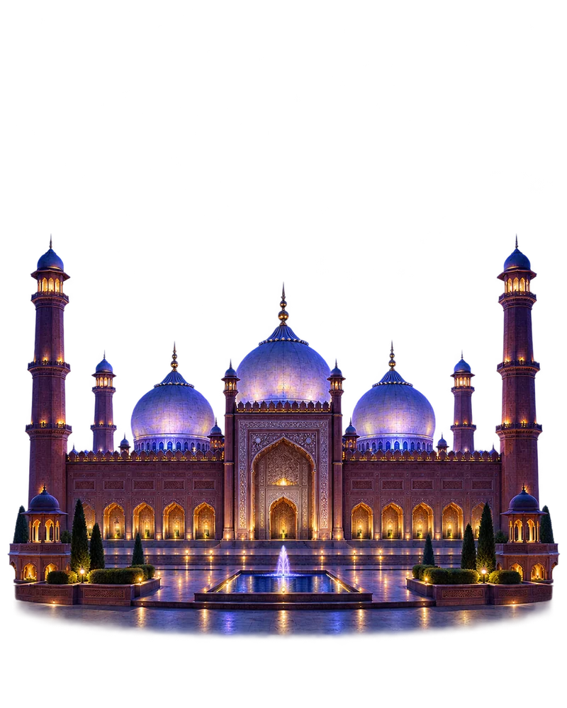 Badshahi Mosque 3D render representing Lahore