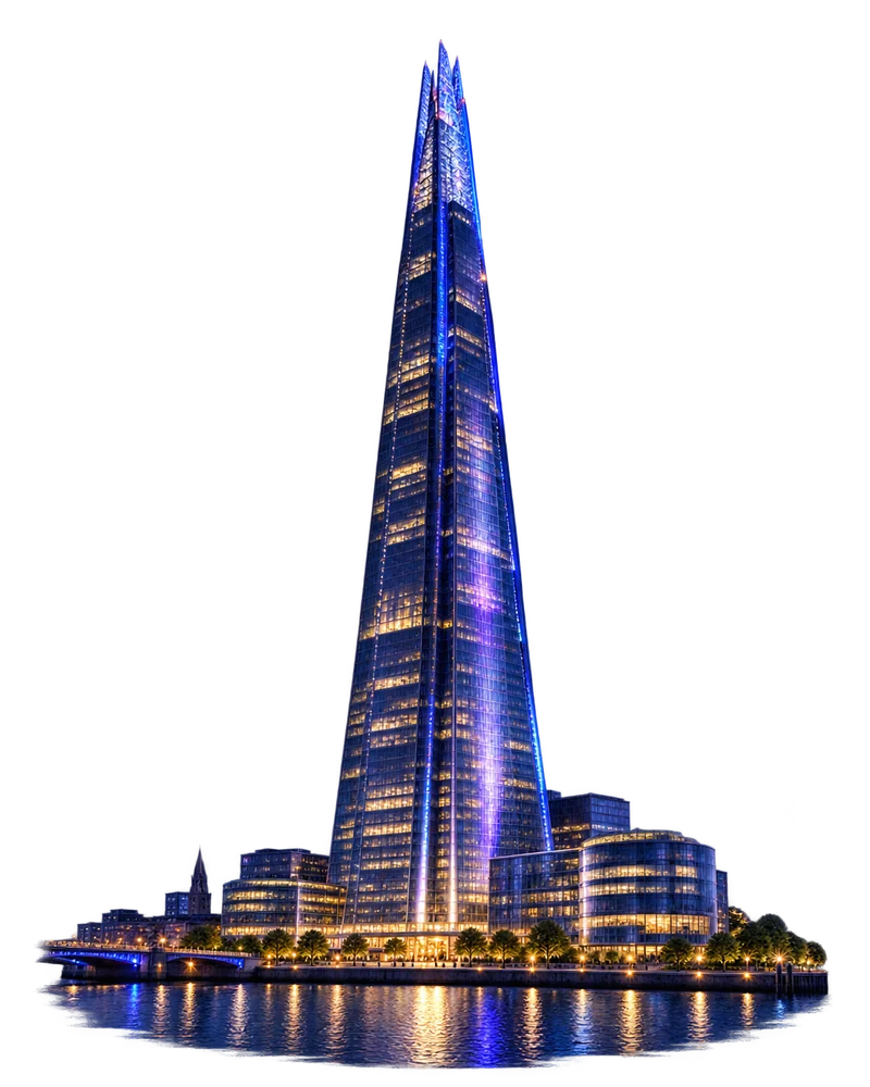 The Shard 3D render representing London