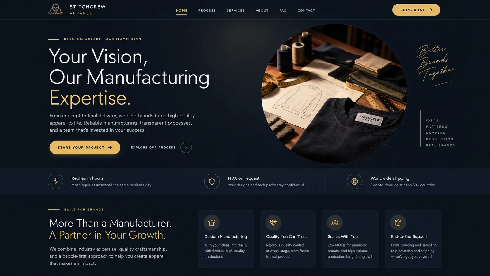 Stitch Crew Apparel — User-Centric Design